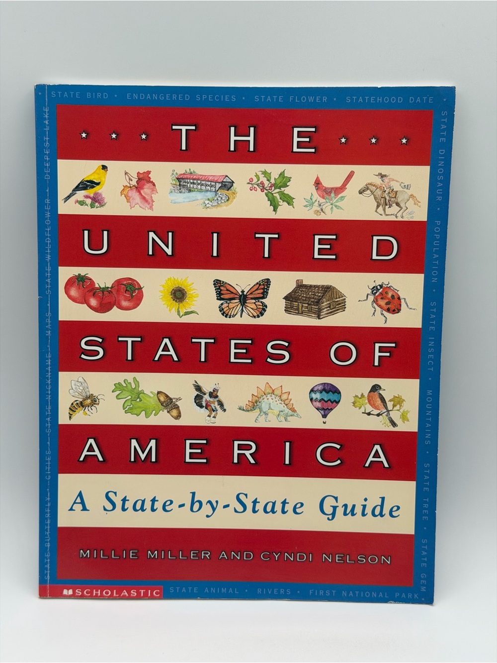 The United States of America: A State-by-State Guide - Red, Cream, Blue Cover